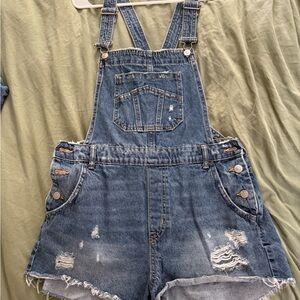 H&M Distressed Overalls